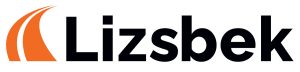 Logo Lizsbek Logo Lizsbek. Pomarańczowa grafika przedstawiająca drogę oraz czarny tekst nazwy firmy.