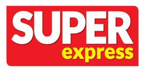 Logo Super Express Logo Super Express. Biało-żółta nazwa gazety na czerwonym tle.