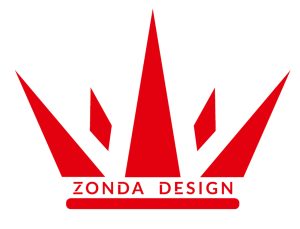 Logo Zonda Design Logo Zonda Design - czerwona grafika w postaci korony.